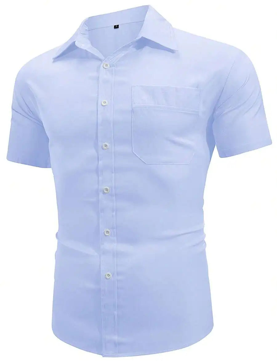 Casual Short Sleeve Button Down Shirt