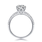 Moissanite Ring 925 Sterling Silver 18K Gold Plated