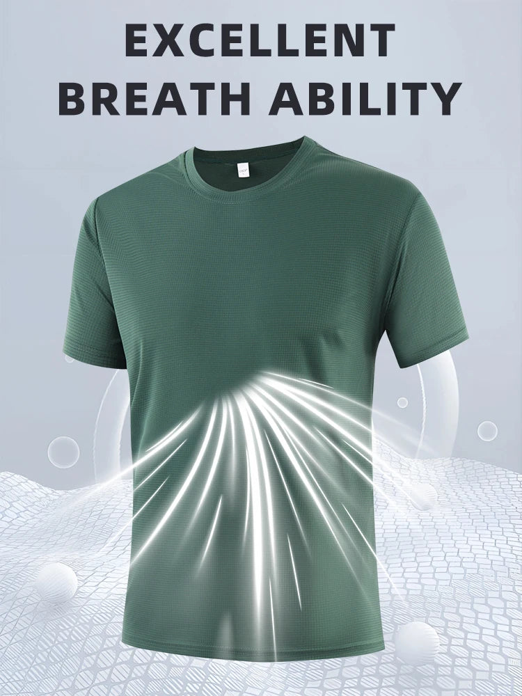 6-Pack Men's Breathable Polyester Crew Neck T-Shirts
