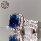 925 Sterling Silver Platinum Plated Ring