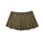 Plaid Pleated Skirt