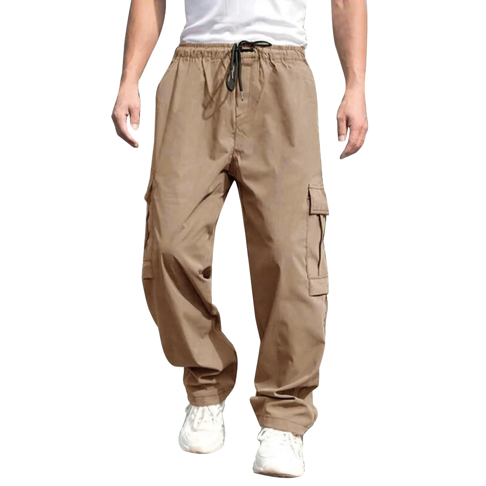 Loose Cargo Pants Drawstring Waist
