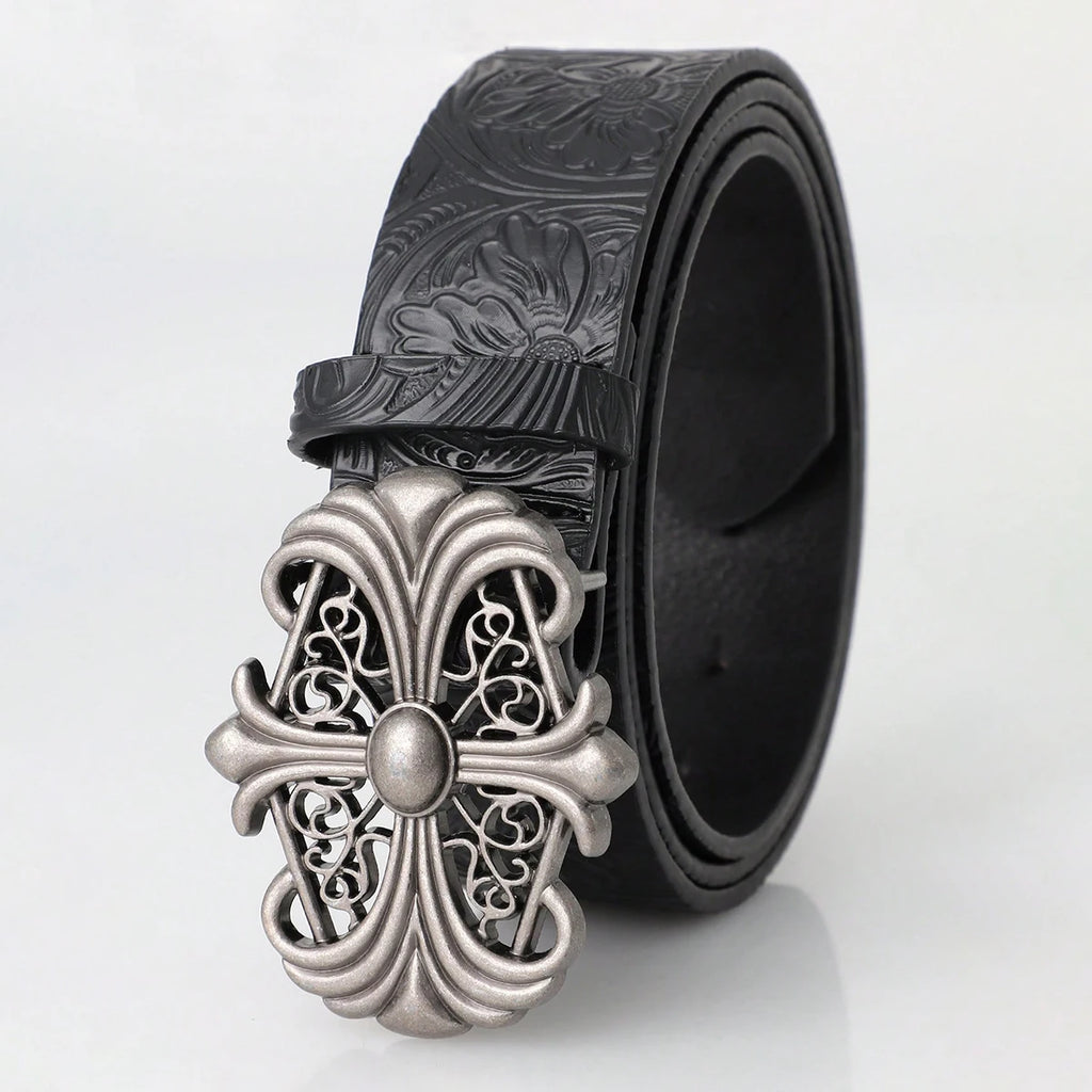 Bohemian Style-Chic Black PU Leather Belt