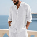 Linen Button Down Long Sleeve Shirt