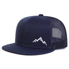 Unisex Mountain Embroidery Net Hat