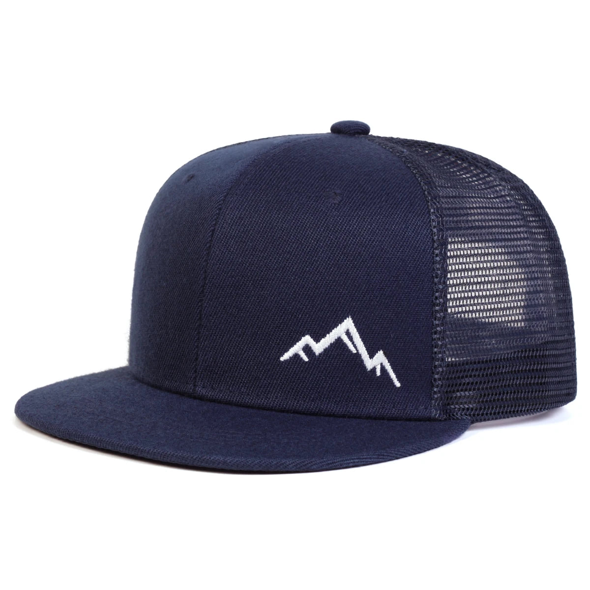 Unisex Mountain Embroidery Net Hat
