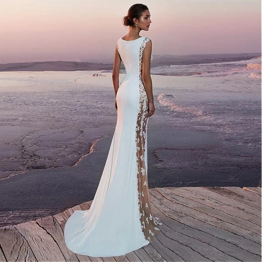Lace Splicing Extra-long Dress