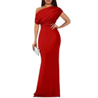 Off Shoulder Slim Fit Maxi Dress