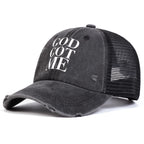 Printed Wash Mesh Hat Leisure Adjustable Baseball Cap