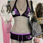 Flower Pattern Bikini Set