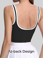 U-neck crop top quick-dry vest