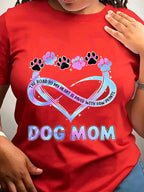 Dog Mom Paw Prints Heart