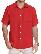Casual Short Sleeve Button Down Shirt