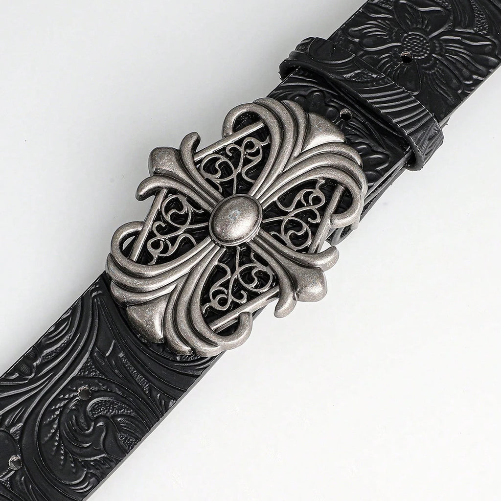 Bohemian Style-Chic Black PU Leather Belt