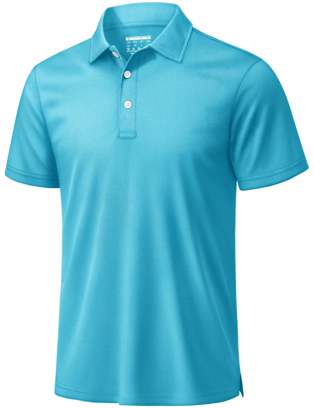 Men's 3 Buttons Polo Shirts Short Sleeve Quick Dry Golf Shirt Performance Polo with Collar Casual Work Athletic T-Shirt