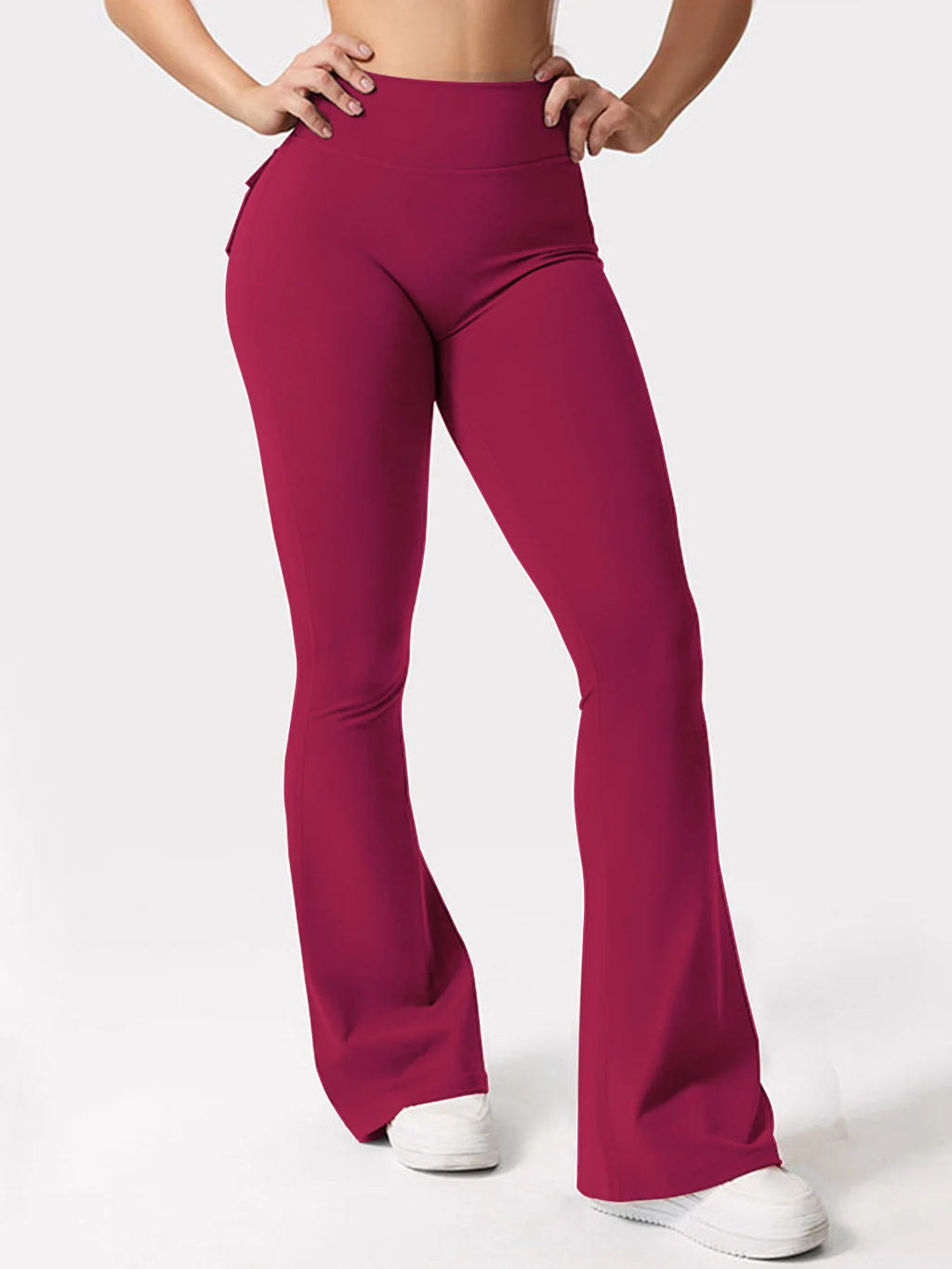 Yoga Tummy-Control Wide-Leg Leggings