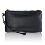 Genuine Leather Wristlet Clutch