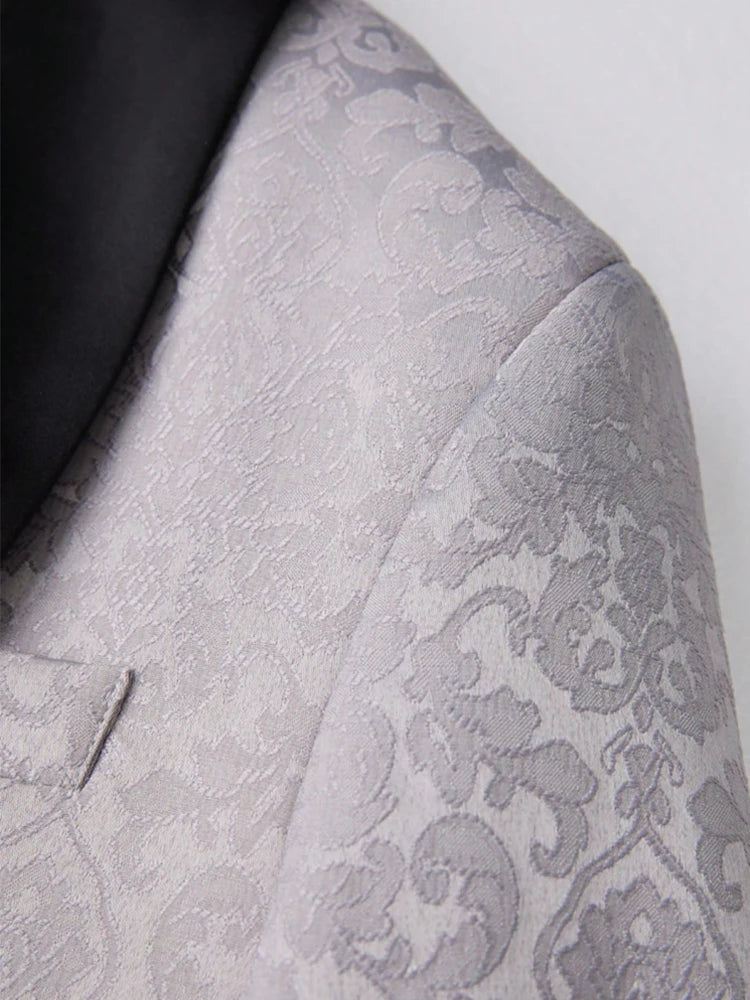 Shawl Lapel One Button Slim Fit Long Sleeve