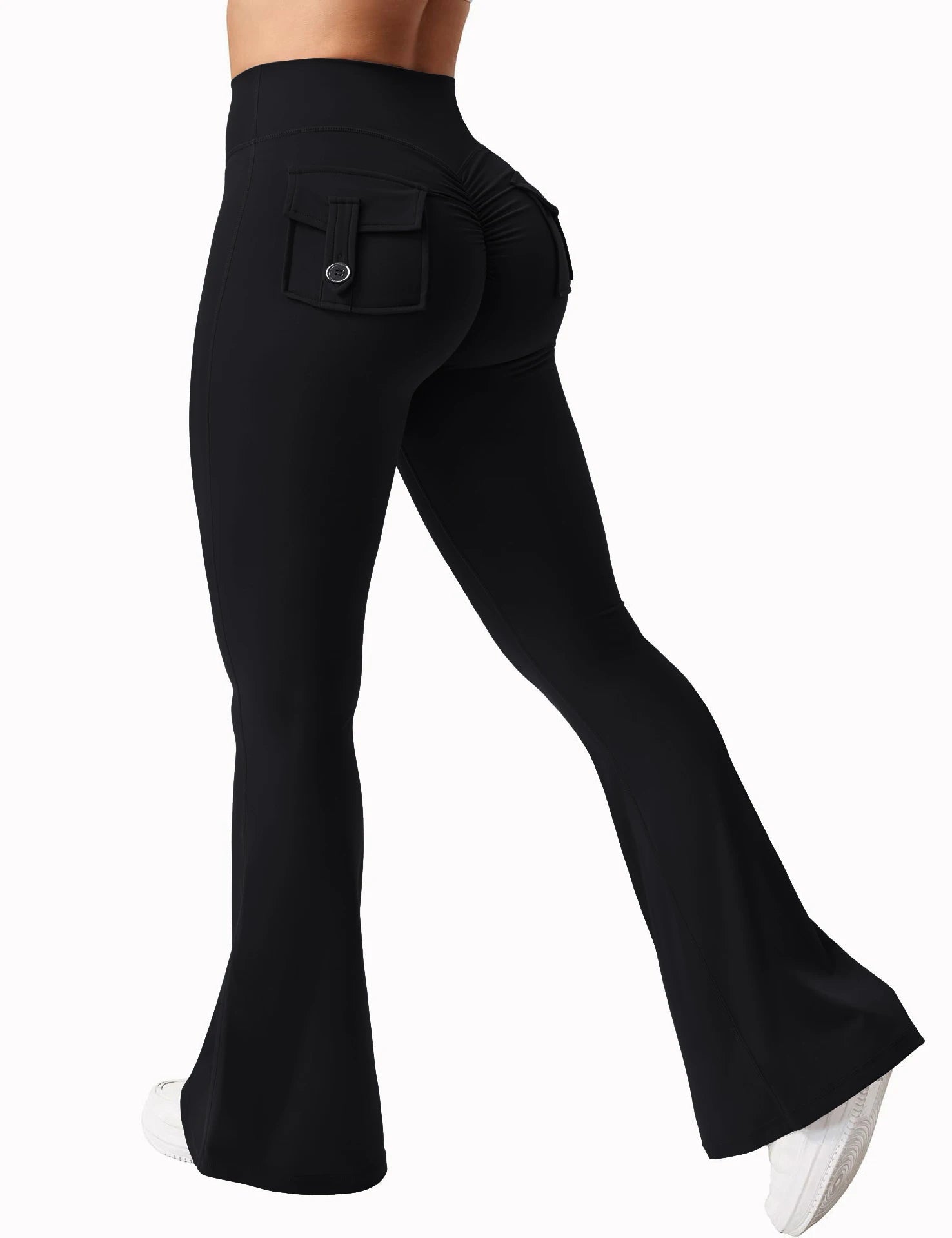Yoga Tummy-Control Wide-Leg Leggings