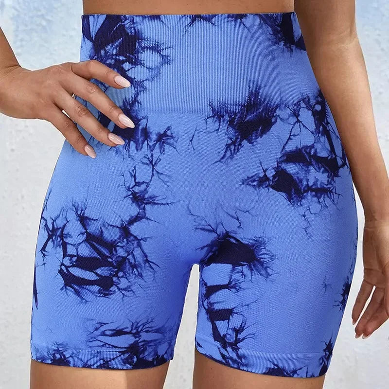 Tie-Dye Yoga Shorts