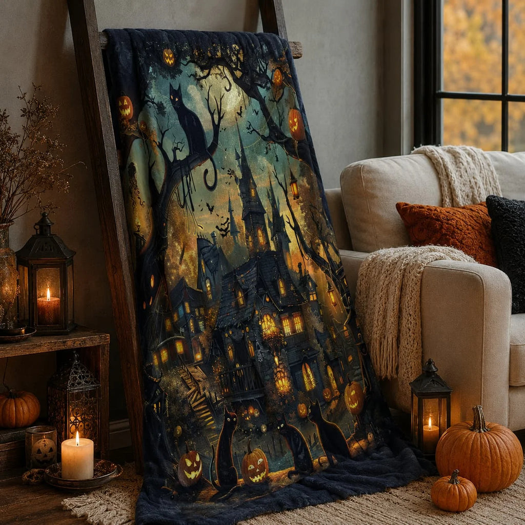Halloween Decor Blanket: Cozy Fall Throw
