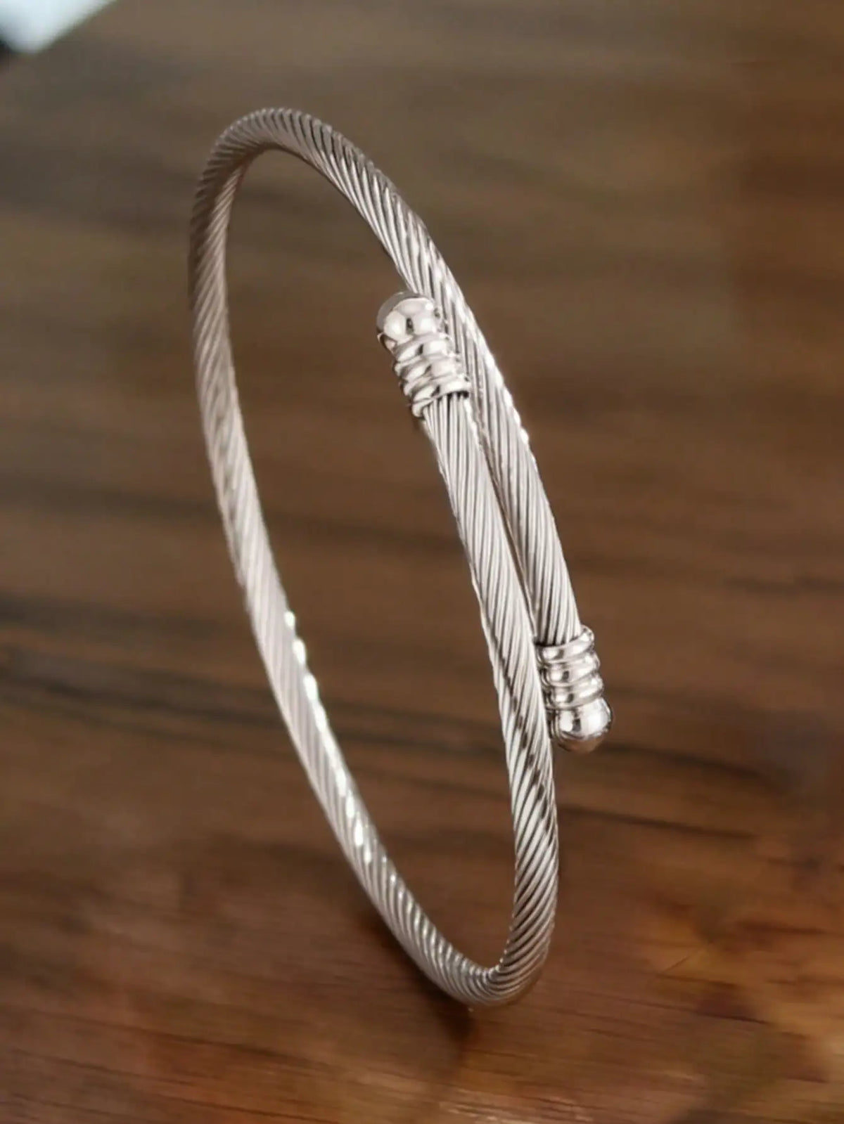 Stainless Steel Women's Clover Bracelet & Bangle Set