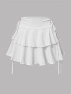 Slim Fit Elastic Waist Short Skirt