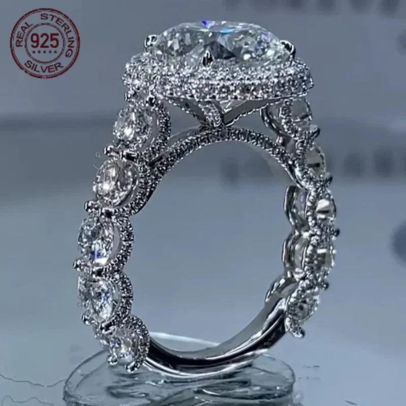 925 Silver Halo Ring