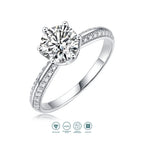 Moissanite Ring 925 Sterling Silver 18K Gold Plated