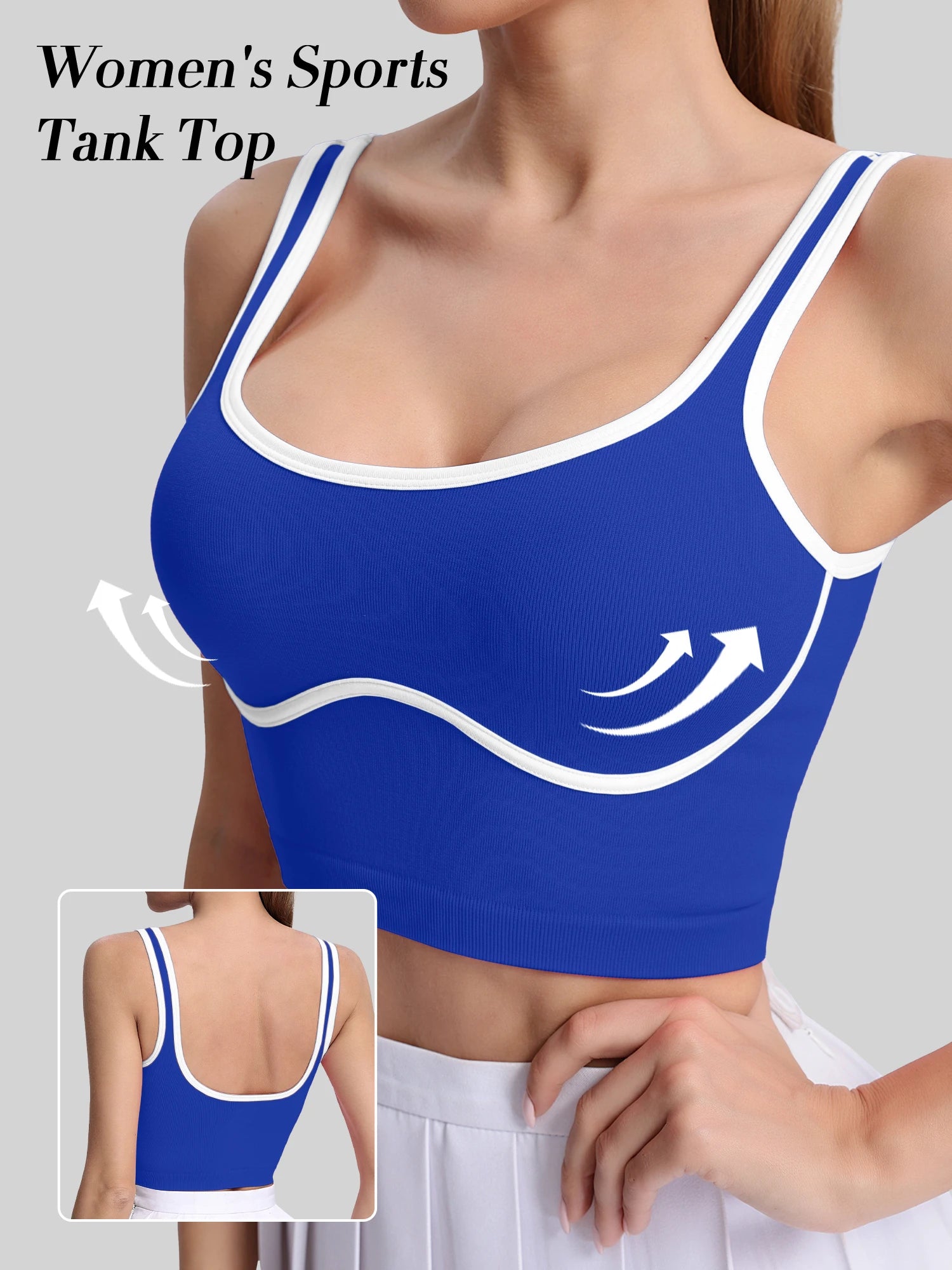 U-neck crop top quick-dry vest