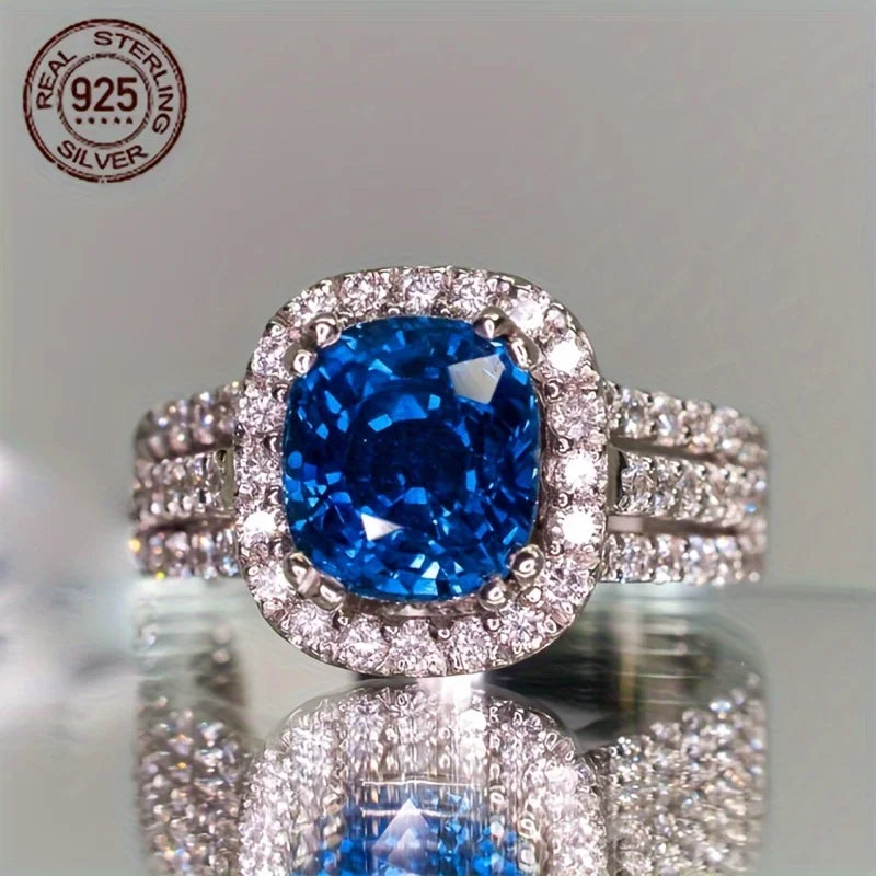 925 Sterling Silver Platinum Plated Ring