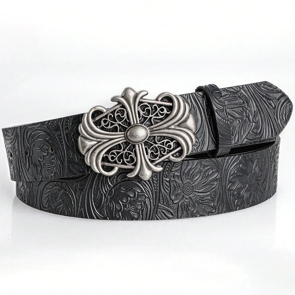 Bohemian Style-Chic Black PU Leather Belt