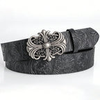 Bohemian Style-Chic Black PU Leather Belt