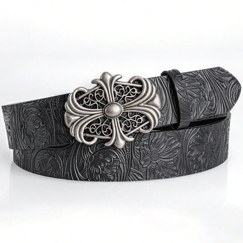 Bohemian Style-Chic Black PU Leather Belt