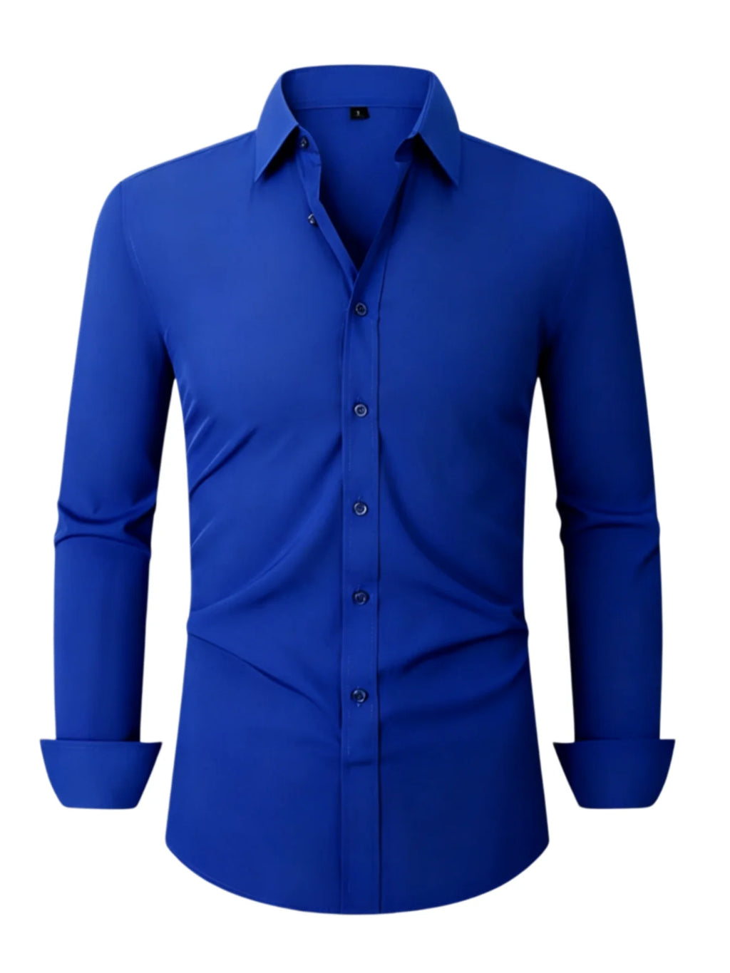 Solid Color Long Sleeve Slim Fit