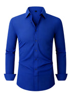 Solid Color Long Sleeve Slim Fit
