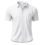 Slim Fit Linen Short Sleeve Shirt