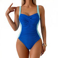 Slimming Pleating One-piece Swimsuit