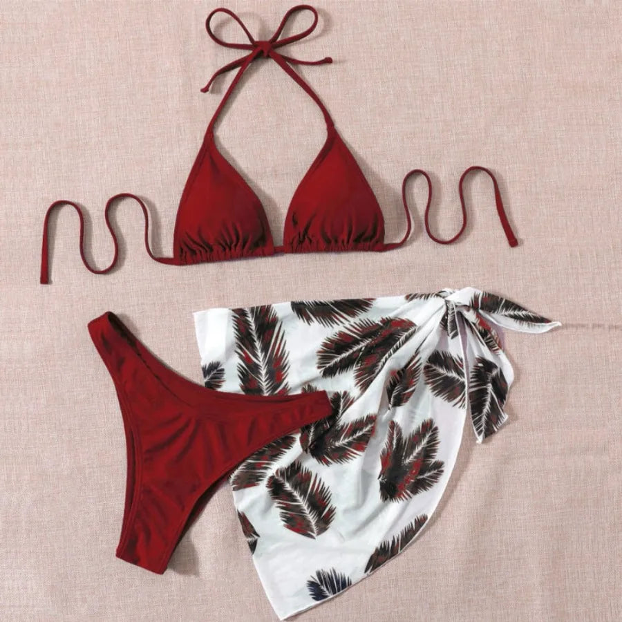 Three-piece High-waist Swimsuit