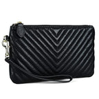 Genuine Leather Wristlet Clutch