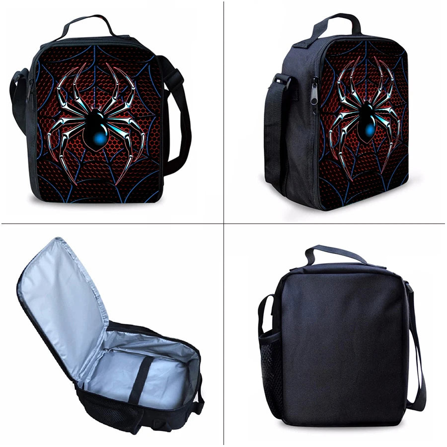 Spider Pattern Three Piece Set Backpack