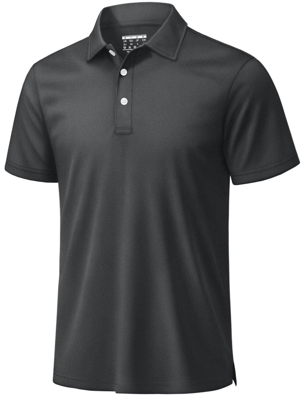 Men's 3 Buttons Polo Shirts Short Sleeve Quick Dry Golf Shirt Performance Polo with Collar Casual Work Athletic T-Shirt