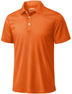 Men's 3 Buttons Polo Shirts Short Sleeve Quick Dry Golf Shirt Performance Polo with Collar Casual Work Athletic T-Shirt