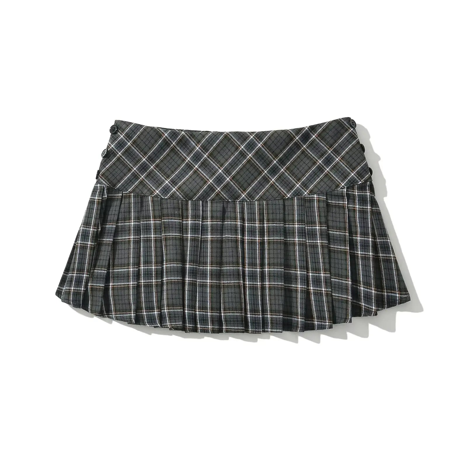 Plaid Pleated Skirt