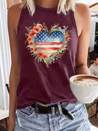 Independence Day plus size women's tank top