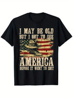 Cotton Loose Print Short-sleeved shirt
