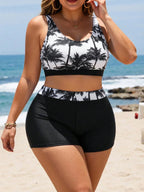 High-Waisted Plus Size Beachwear