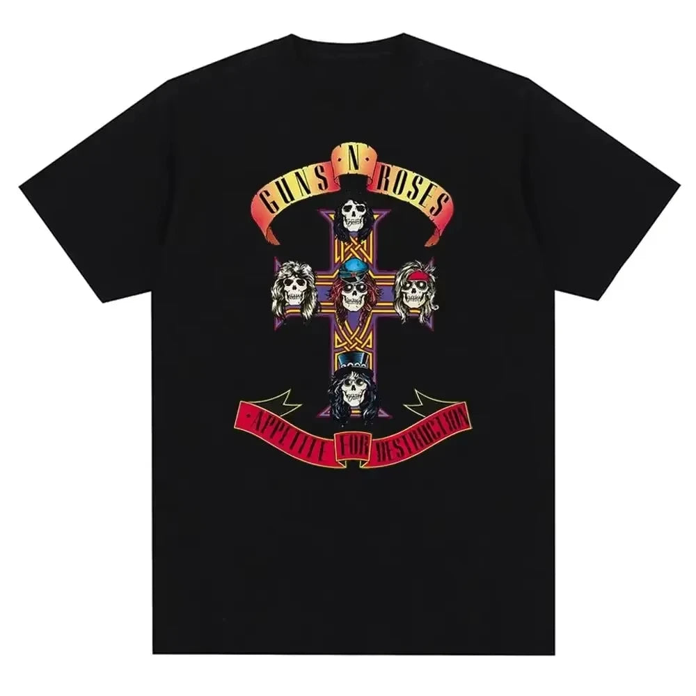 Guns N Roses Graphic Print T Shirt