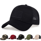American Flag Embroidery Baseball Net Caps
