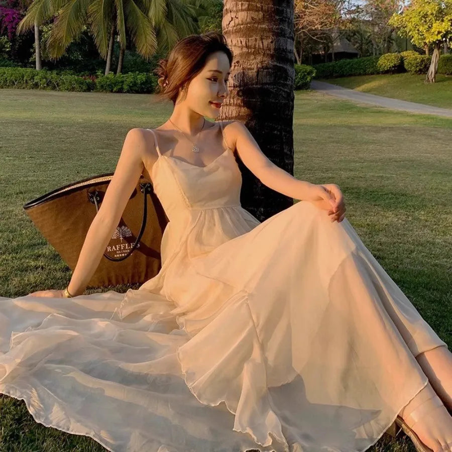 Sling Ruffled Dress